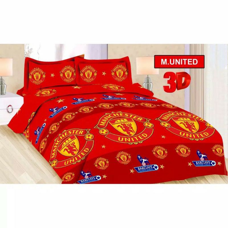 Bộ Chăn Ga Gối Hình Logo Manchester United Mu Cao Cấp