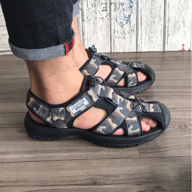 Giày sandal nam bít mũi quai dù có quai hậu cố định thích hợp mang dã ngoại đi phượt du lịch hiệu Rova RV626B