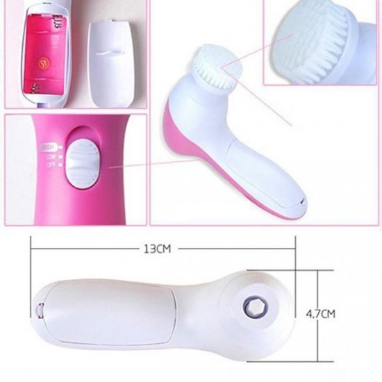 Máy massager 5in1 nhỏ - máy rửa mặt đa năng - dụng cụ chăm sóc da mặt