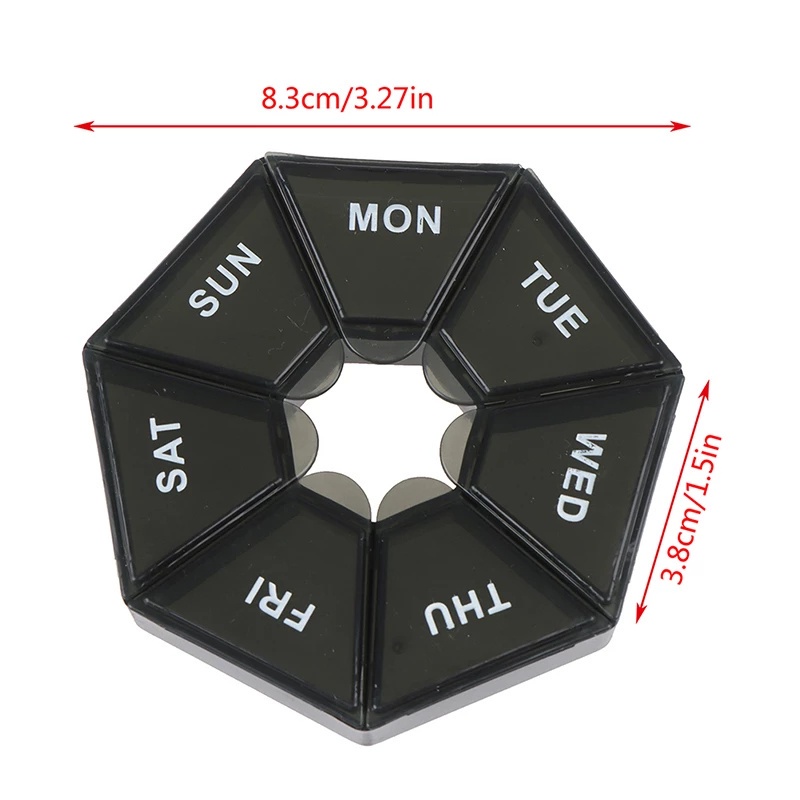 Hộp Đựng Thuốc 7 Ngăn Mini Bằng Nhựa Tiện Dụng Ốp