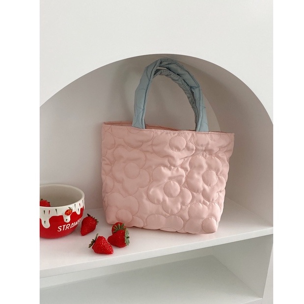 Túi Xách Mua Sắm Cỡ Nhỏ Màu Sắc Tương Phản Dễ Phối Đồ Thời Trang Cho Nữ