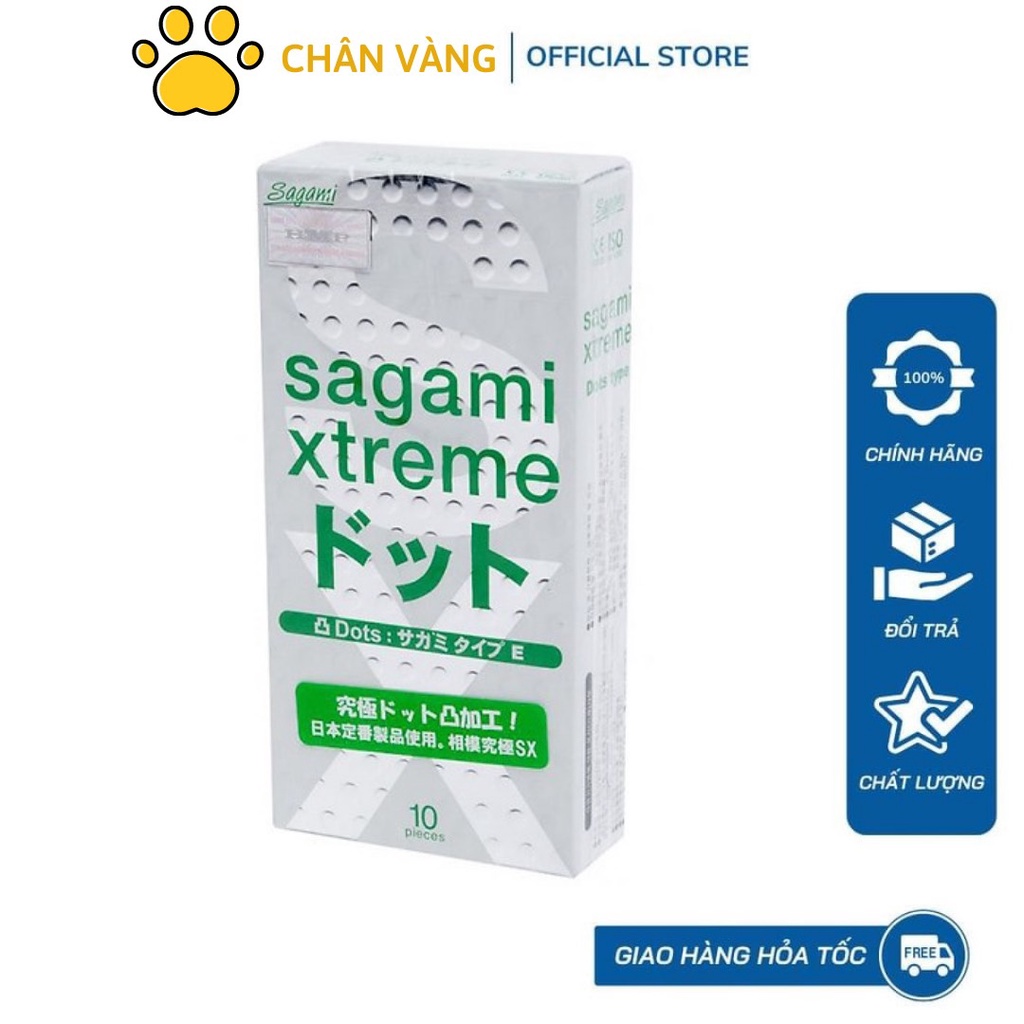 Bao Cao Su Sagami Xtreme Xanh hộp 10 chiếc CHÍNH HÃNG