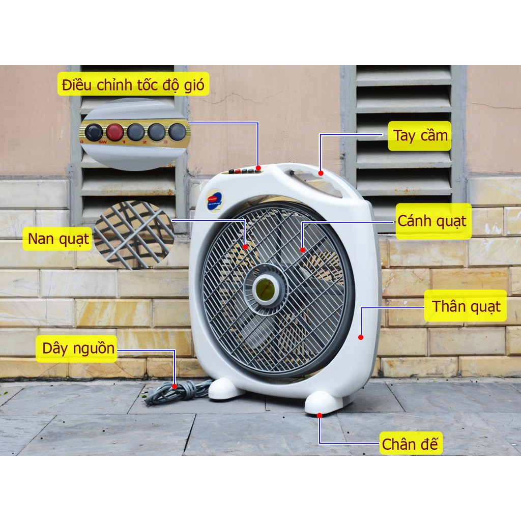 Quạt hộp Vinawind QH350-LP (tự ngắt khi đổ)