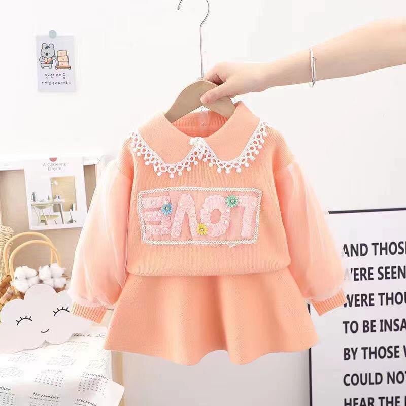 SET VÁY LEN ĐIỆU ĐÀ MỀM MẠI CAO CẤP CHO BÉ GÁI