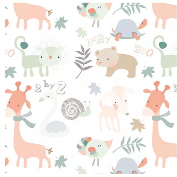 1m decal giấy dán tường động vật xinh khổ 45cm keo sẵn