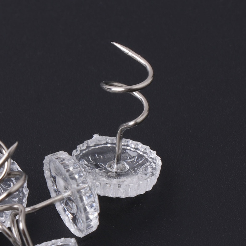 Set ghim cài dạng xoắn màu sắc trong suốt hỗ trợ cố định bọc đệm ghế sô pha/ giường ngủ tiện dụng