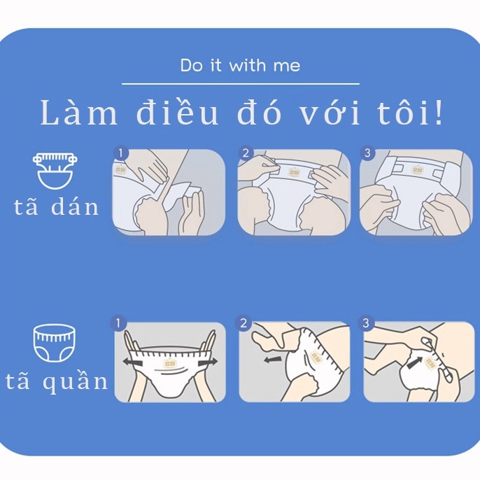 YIYING tã bỉm quần tả bỉm dùng dán tã quần em bé Dreamer Tã tên lửa M42/L38/XL36/XXL34/XXXL32hơi thở