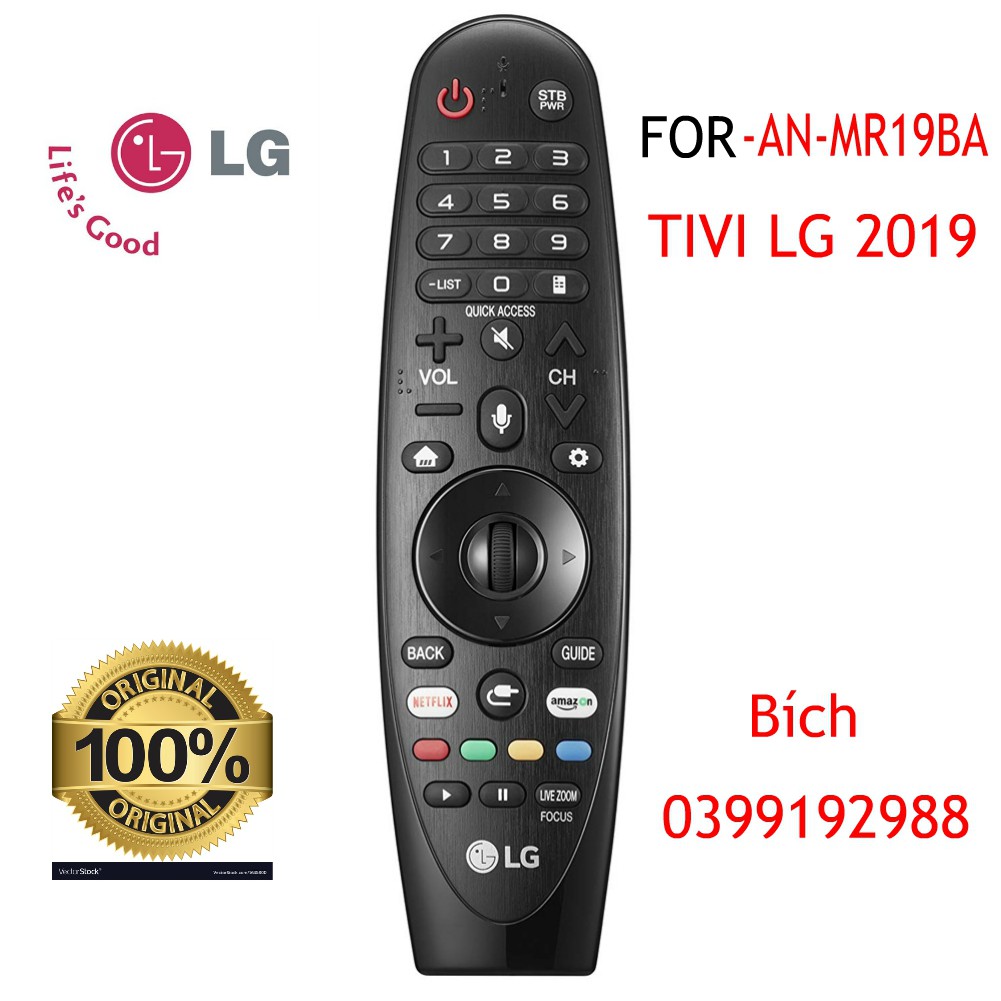 ĐIỀU KHIỂN MAGIC TIVI LG 2019 AN-MR19BA CHO TIVI LG ĐỜI 2019 (Chính hãng -Full hộp kèm pin)