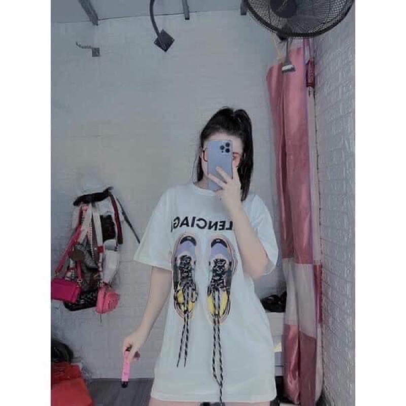 Áo thun Giày G.C🦋 chất cotton mềm mịn🦋form thụng tay lỡ🦋dáng unisex🦋freesize 55kg