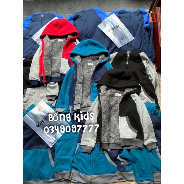 Áo Khoác Hoodie Bé Trai Lót Lông Cừu WonderNation(gạch tên hãng)
