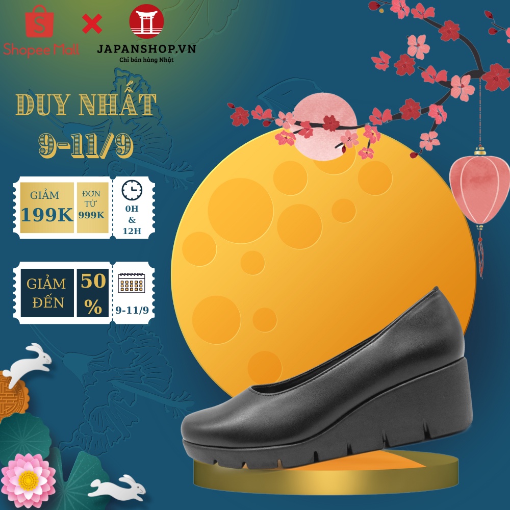 Giày búp bê đế xuồng nữ 39600 dáng sang siêu nhẹ cao gót 5,5cm Nội Địa Nhật Chính Hãng