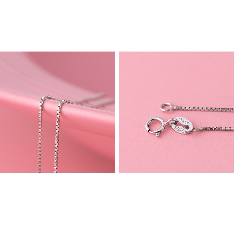 Dây Chuyền Đơn Không Mặt Bạc 925 VCVA01 Twenty Silver. Vòng Cổ Trơn Bạc Nữ 925