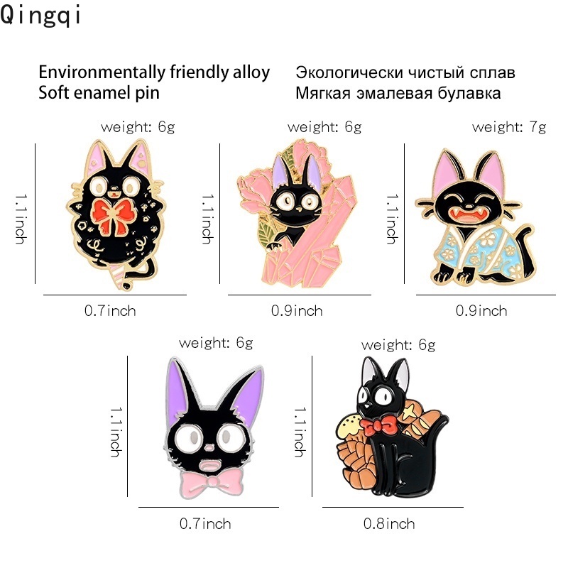 Ghim Cài Áo Miss Zoe Hình Chú Mèo Đen Đáng Yêu