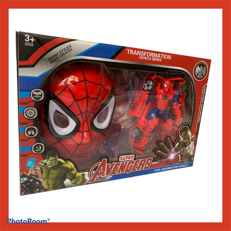 Bộ mặt nạ và xe biến hình siêu nhân nhện Spiderman [HOT]
