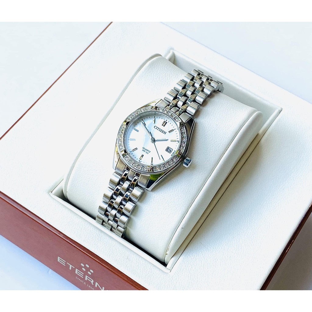 Đồng hồ nữ chính hãng Citizen EU6060-55D- Máy Quartz Pin - Kính khoáng