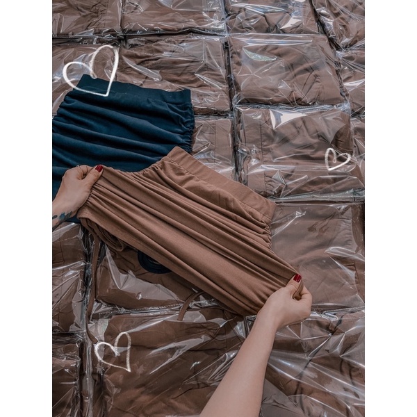 Chân váy thun rút