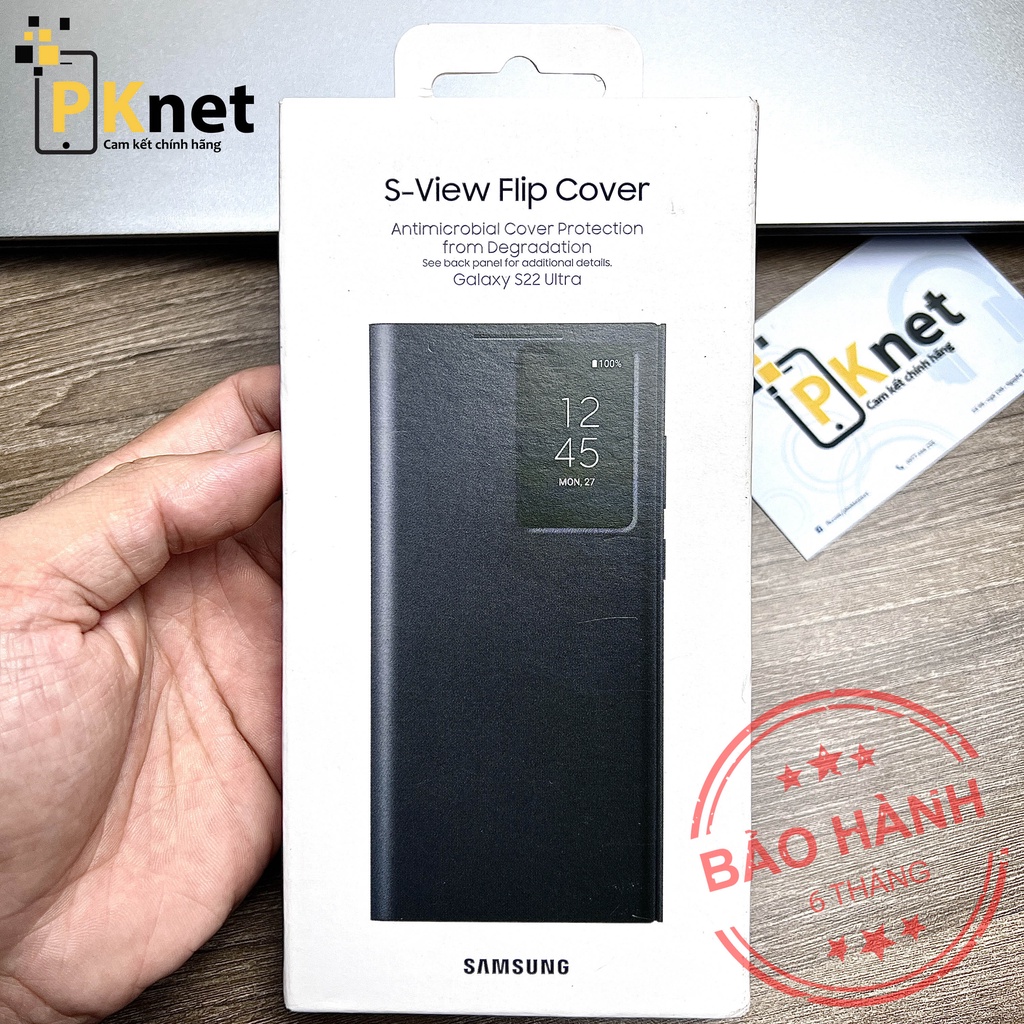 Bao da S22 Ultra Smart Clear View Cover  Chính Hãng Samsung Việt Nam, Fullbox, Nguyên Seal, bảo hành lỗi 1 đổi 1