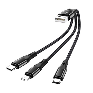 Cáp Sạc Ngắn HOCO X47 3 Đầu (Micro-Lingtning-Type C) 25 Cm