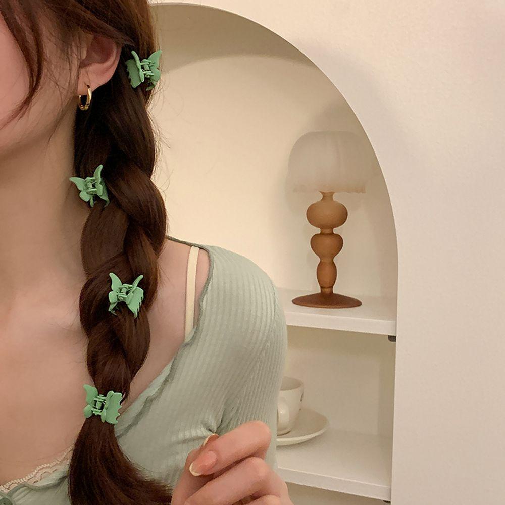 IVORY Kẹp Tóc Hình Bướm Bằng Resin Màu Sắc Ngọt Ngào Phong Cách Hàn Quốc