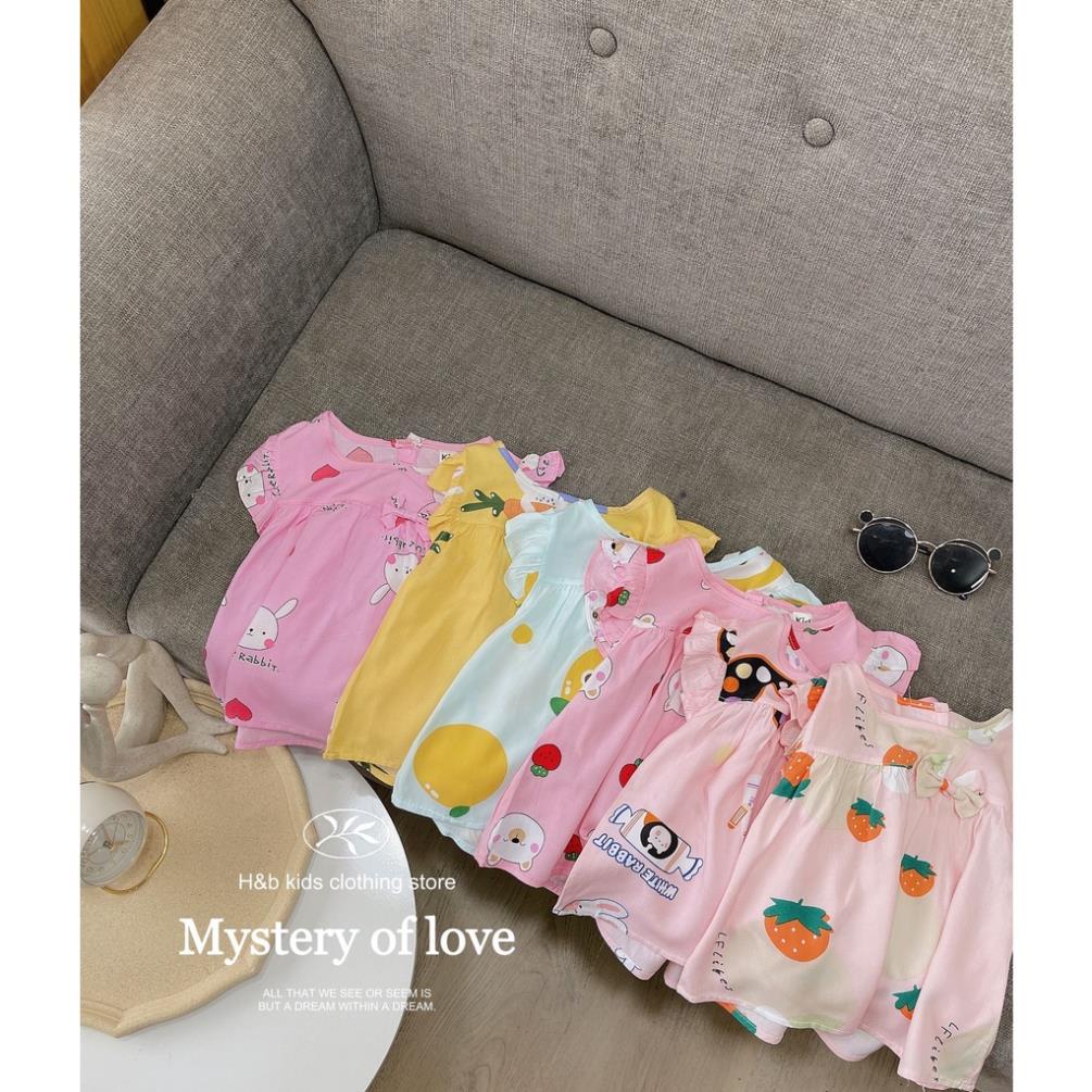 Bộ lanh nơ cánh tiên bé gái