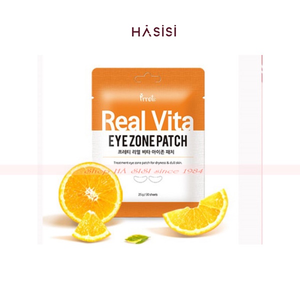 Mặt Nạ Mắt PRRETI - Real Vita Eye Zone Patch 25g ( 30 Cặp)