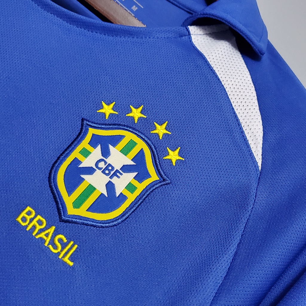 Áo Bóng Đá Cổ Điển Đội Tuyển Ronaldo Rivaldo Ronaldinho Kak R.Carlos Brazil 2002