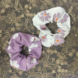 INS Cúc Scrunchies Dây Buộc Tóc Hoa