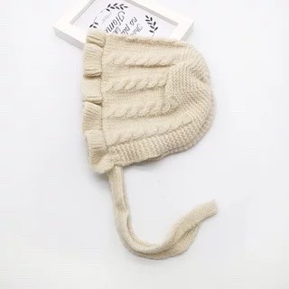Mũ len công chúa viền bèo cho bé cực xinh MS-02