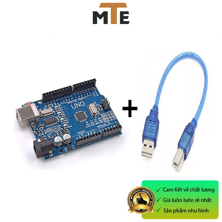 Module arduino UNO R3  chip dán CH340 (board phát triển) Kèm cáp