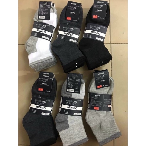 Combo 10 đôi vớ - tất xuất Nhật loại 1-cao cổ-chất liệu cotton-thoáng khí - thông hơi - thấm mồ hôi