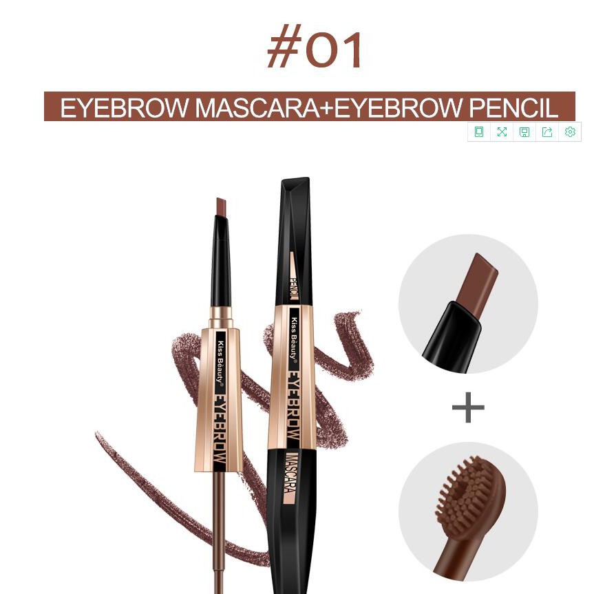 Bộ mascara chân mày và chì kẻ mày Kiss Beauty chuyên nghiệp và thời trang cho phái đẹp | BigBuy360 - bigbuy360.vn