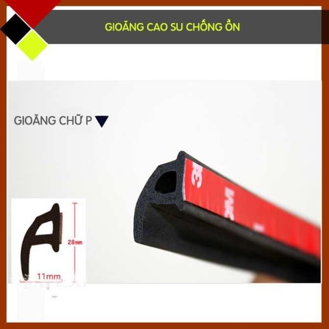 BỘ 4 MÉT GIOĂNG P CAO SU CHỐNG ỒN + 01 LỌ KEO TĂNG DÍNH 4.8