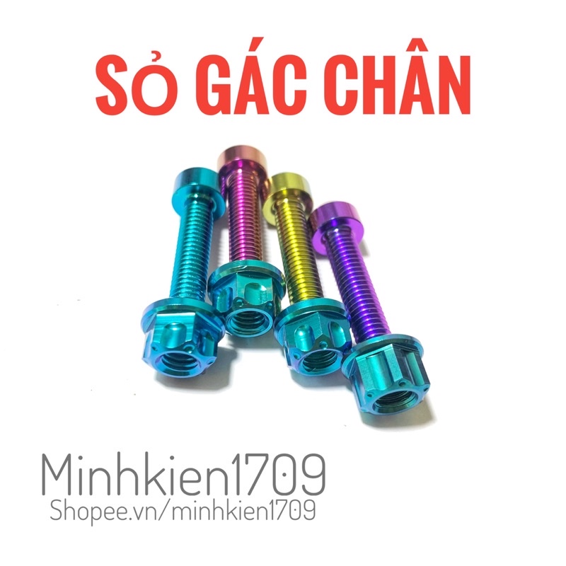 (GR5 XỊN) Ốc sỏ gác chân titan đủ màu cho mọi loại xe