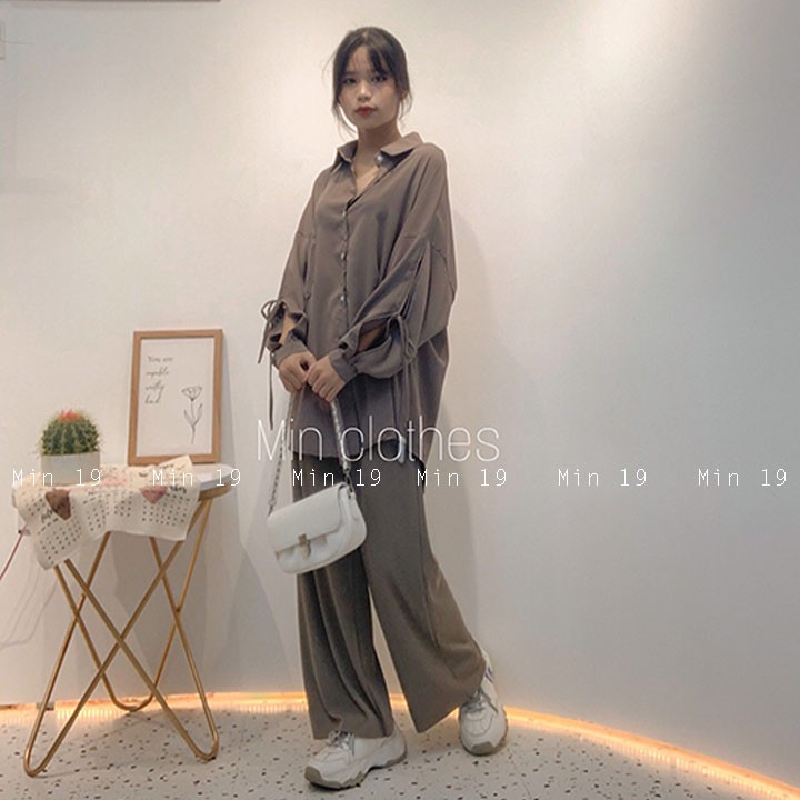 Áo Sơ Mi Nữ Công Sở Họa Tiết Tay Dài Thắt Nơ Sang Chảnh Kiểu Form Rộng Bigsize Màu Trắng Đen Xanh Nâu Be Thời Trang | BigBuy360 - bigbuy360.vn