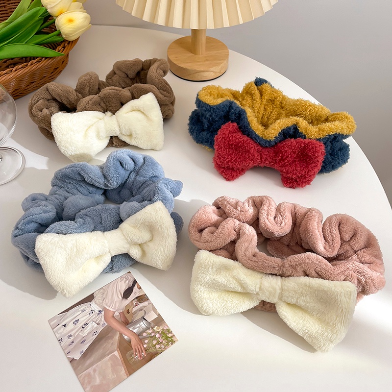 Băng Đô Cài Tóc Phối Lông Kiểu Hàn Quốc Dễ Thương Cho Bé Gái