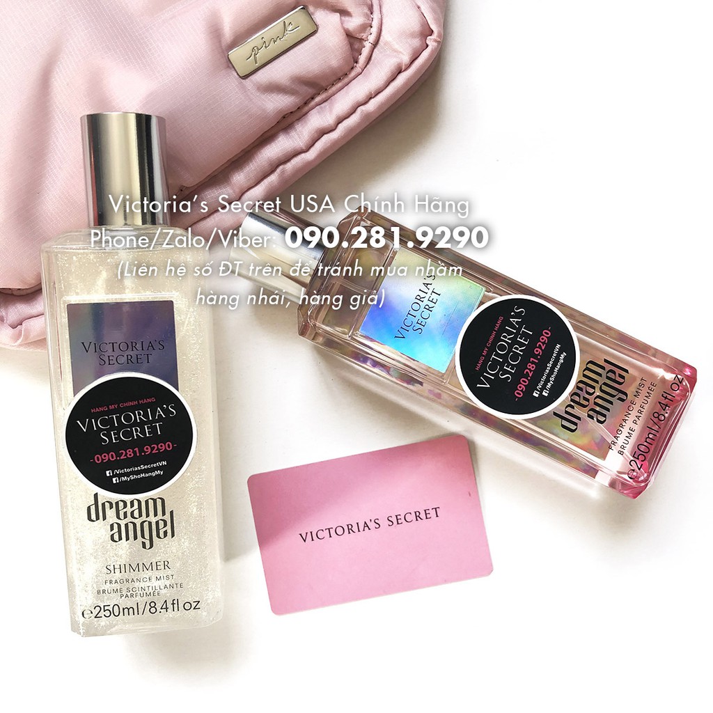 Nước hoa lăn Dream Angel 7ml, dưỡng thể 250mL nước hoa toàn thân 250ml, Oil 200mL, gel tắm 250ml - Victoria's Secret