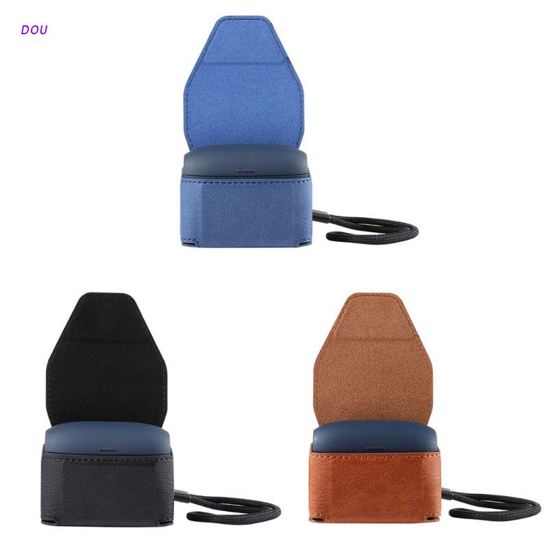 Vỏ bảo vệ hộp sạc tai nghe Bluetooth Jabra Elite Active 65t bằng da kèm dây đeo