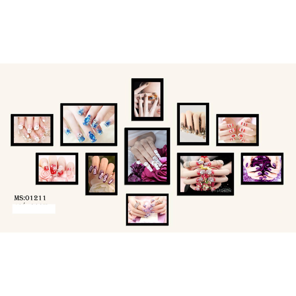 Bộ 11 Khung Ảnh phun xăm -nail -spa - miễn phí in ảnh | BigBuy360 - bigbuy360.vn