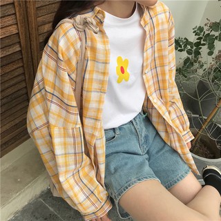 Áo Sơ Mi Ca Rô Thời Trang Nữ xj