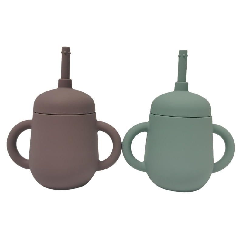 Bình Uống Nước Silicone Có Ống Hút Dành Cho Bé Sơ Sinh