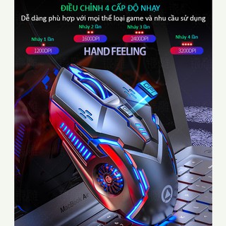 Chuột Máy Tính Màu Hồng Game Thủ SIDOTECH YINDIAO G5S Gaming Led Rgb 6 Nút Bấm DPI 3200 Tuổi Thọ Cao - Hàng Chính Hãng