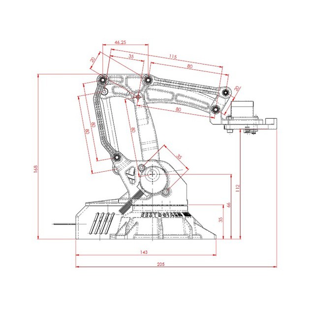 Bộ Kit nhựa in 3d Cánh tay robot EEZY MK3