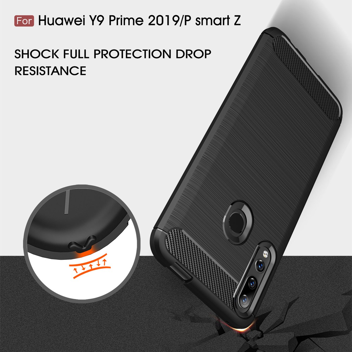 ốp điện thoại Sợi Carbon Cao Cấp Cho Huawei Y6 Y7 Y9 2019 / Y6 Y7 Pro 2019 / Y7 Prime 2019 / Y9 Prime 2019