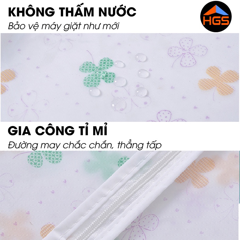 Áo phủ bảo vệ máy giặt HGS chống bám bụi kích thước 56x60x83 và 56x54x86 dùng cho máy cửa trên và cửa trước | mã GD074