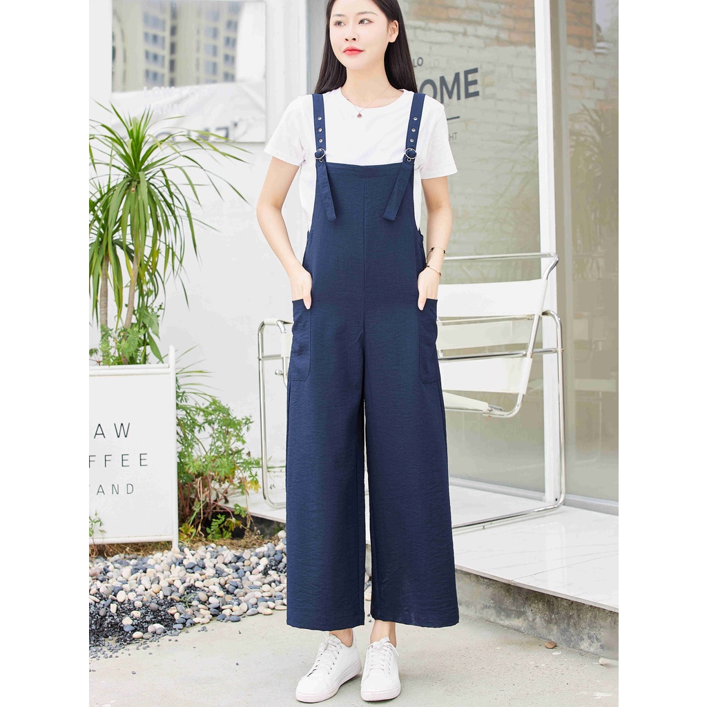 Eyouth 1518 Jumpsuit Vải Lanh Cotton Nữ