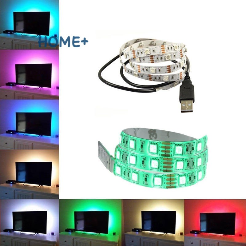 5050 USB Mood Light RGB Multi Color LED Strip Light TV Backlight 24 Keys Remote Control @vn