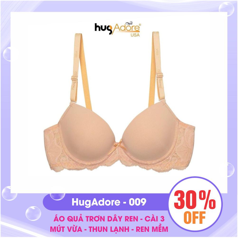 Áo lót nữ Hugadore ⚡️ FREESHIP ⚡️ Áo lót nữ Hugadore 009 chất liệu thun lạnh, quả trơn dây ren, mút vừa - Shop 5539