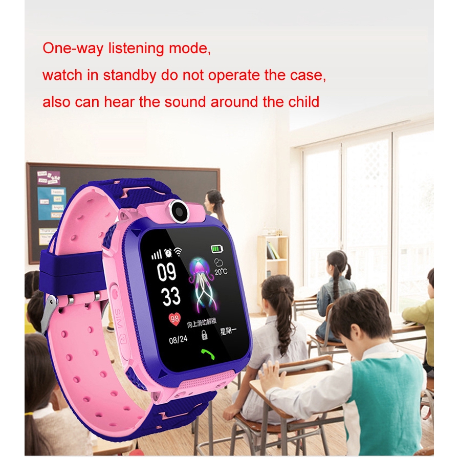 Q12 Kids Smartwatch Waterproof Tracker Anti-lost SOS SIM Card Fashion Multifunction Watches