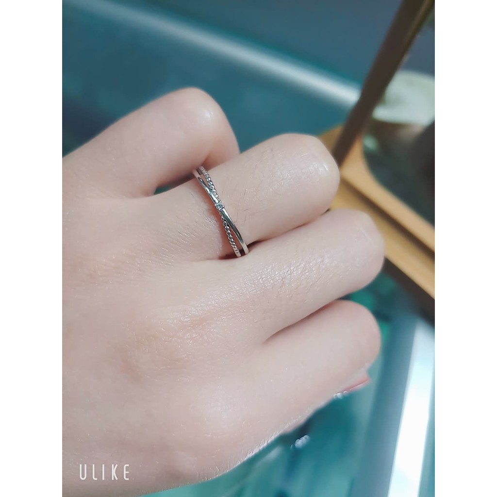 Nhẫn Bạc X 1 Chấm Đá                                                                            NT259
