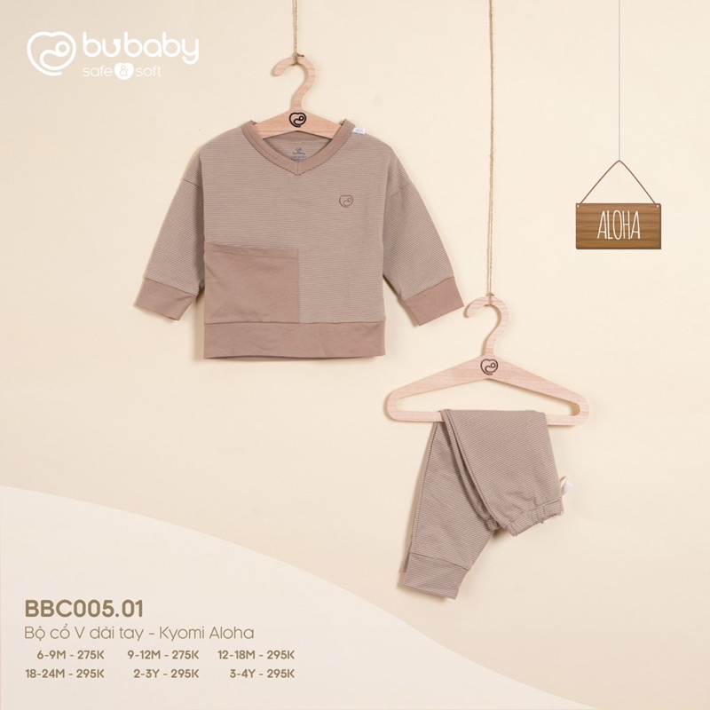 Bu baby - Bộ cổ V dài tay KyomiAloha BBC005.01